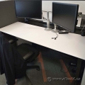 Knoll Power White Sit-Stand Straight Office Desk,54" x 23"